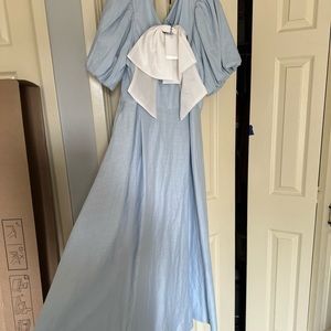 Long baby blue dress-modest, nwt, size 16